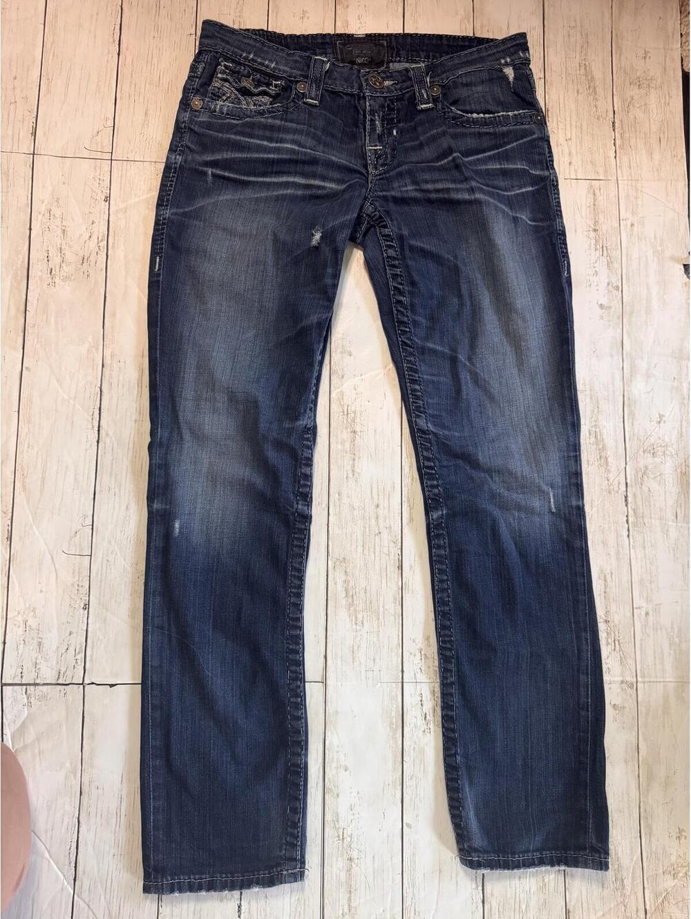 Big Star Nico Straight Leg Jeans Size 30R Dark Wash Stretch Denim